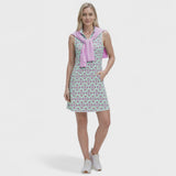 L’ACEY ZIP COURT PRINTED DRESS - YUCCA