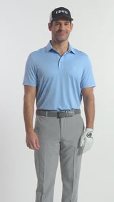 GOLF SWINGFLEX MESH POLO - PLACID BLUE