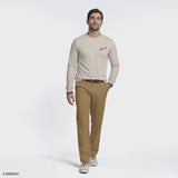 SALTWATER LONG SLEEVE BITES & BEER GRAPHIC TEE - OATMEAL HTR