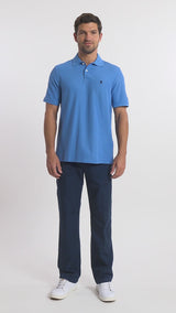 ADVANTAGE PERFORMANCE SHORT SLEEVE SLIM FIT POLO - BLUE REVIVAL