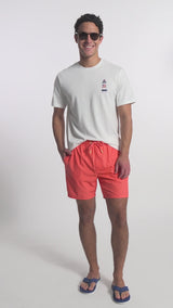 SALTWATER SHORT SLEEVE GRAPHIC TEE - BRIGHT WHITE