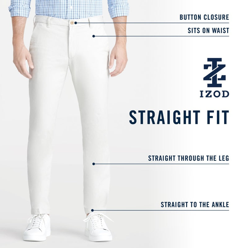 Performance Flat Front Chino Pants Straight - IZOD Sportswear - Black - 40 Performance Flat Front Chino Pants Straight - IZOD Sportswear - Black - 40
